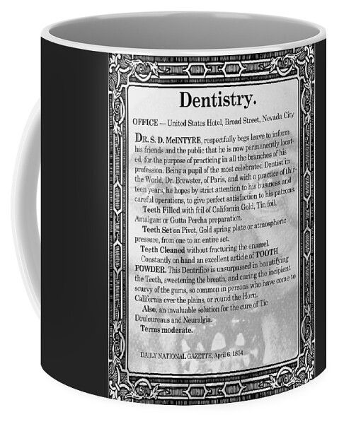 Dentist Coffee Mug featuring the digital art Dentistry 1854 Nevada City by Lisa Redfern