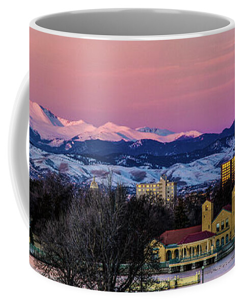 Denver Coffee Mug featuring the photograph Denver Sunrise by Chuck Rasco Photography