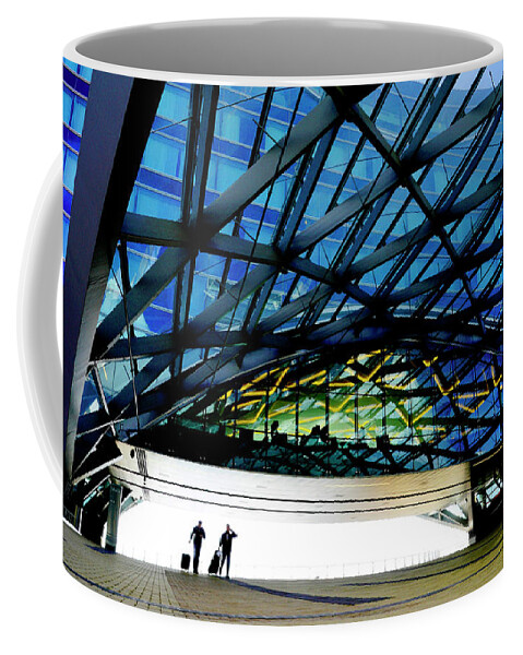 Airport Coffee Mug featuring the photograph Denver Travelers by Rick Wilking