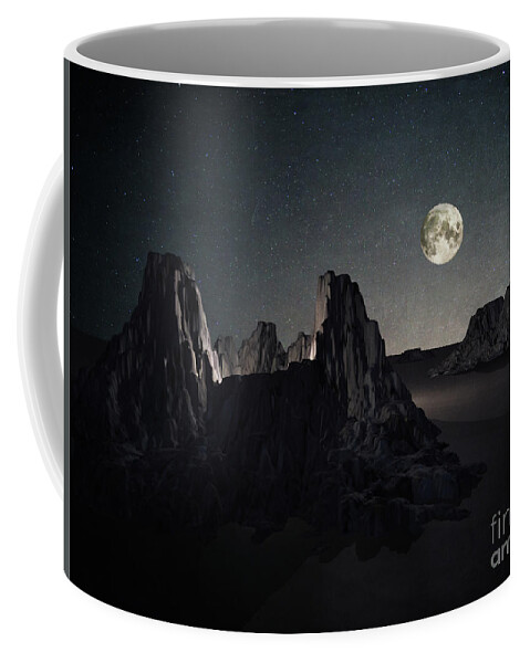 Mountains Coffee Mug featuring the digital art Desert Life by Phil Perkins