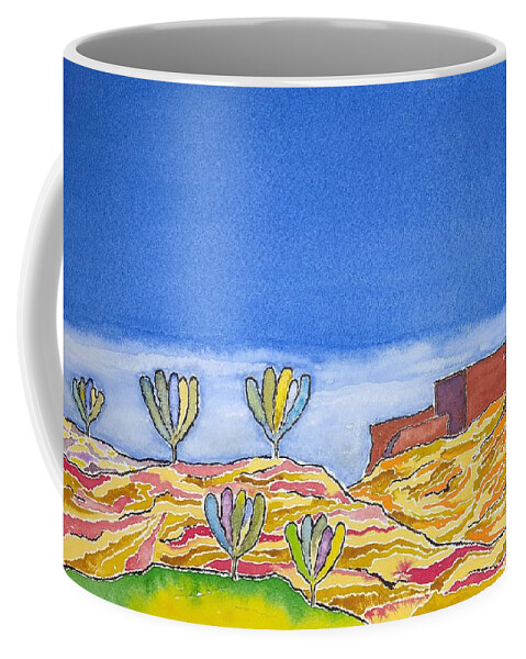 Watercolor Coffee Mug featuring the painting Desert Spring by John Klobucher