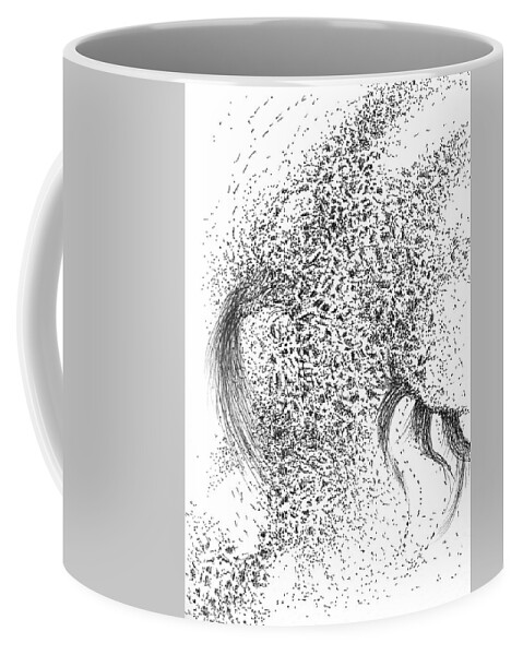 Points Coffee Mug featuring the drawing Desert Storm by Franci Hepburn