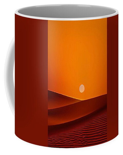  Coffee Mug featuring the painting Desert Sunset No2 by Bonnie Bruno