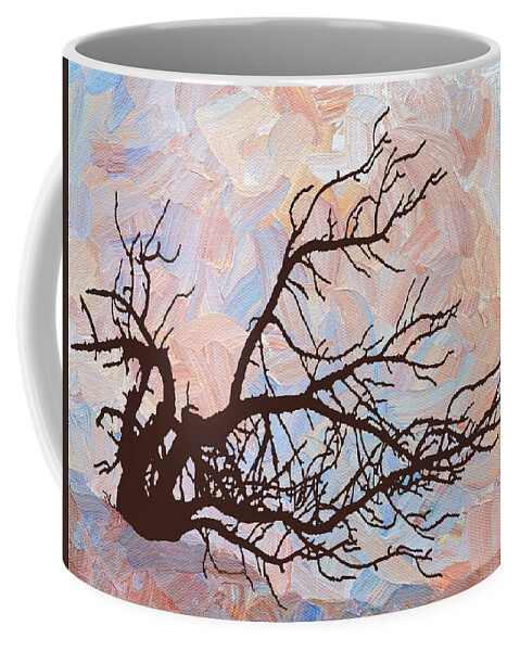 Abstract Coffee Mug featuring the digital art Desert Tree Branch by Linda Mears