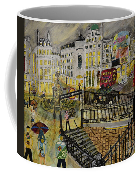 Contemporary Coffee Mug featuring the painting Desires in a Piccadilly by David Westwood