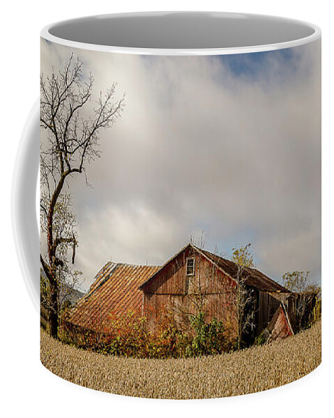 Desolate Coffee Mug featuring the photograph Desolate barn in field by Robert Miller