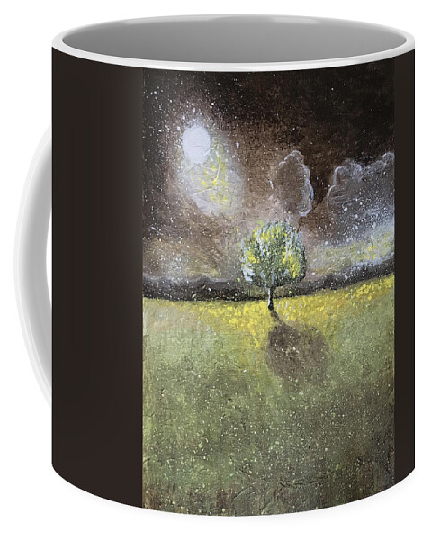 Acrylic On Canvas Coffee Mug featuring the painting Destiny by Remy Francis