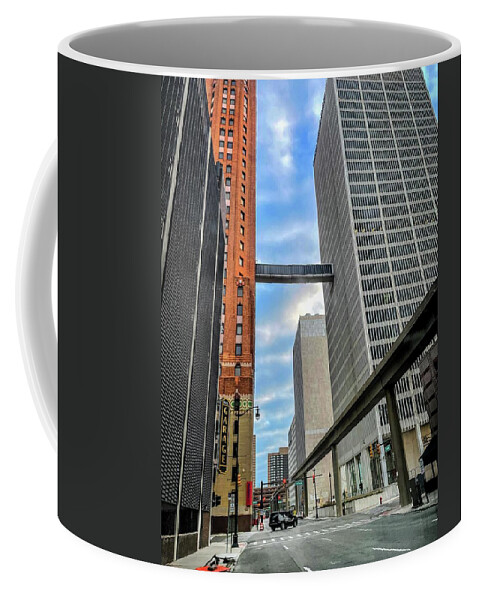 Detroit Coffee Mug featuring the photograph Detroit Michigan Griswald Street IMG_6707 by Michael Thomas
