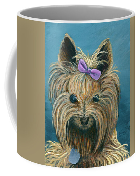 Dog Coffee Mug featuring the painting Dezzie by Darice Machel McGuire