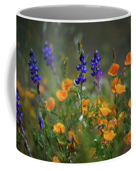 Lupine Coffee Mug featuring the photograph Diamond Valley Lake Wildflowers by Sam Antonio