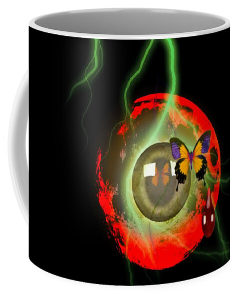 Eye Coffee Mug featuring the digital art Digital Eye by Anna Adams
