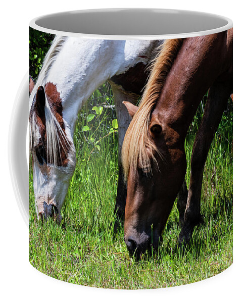 Assateague Island Coffee Mug featuring the photograph Dining for Three by Rose Guinther