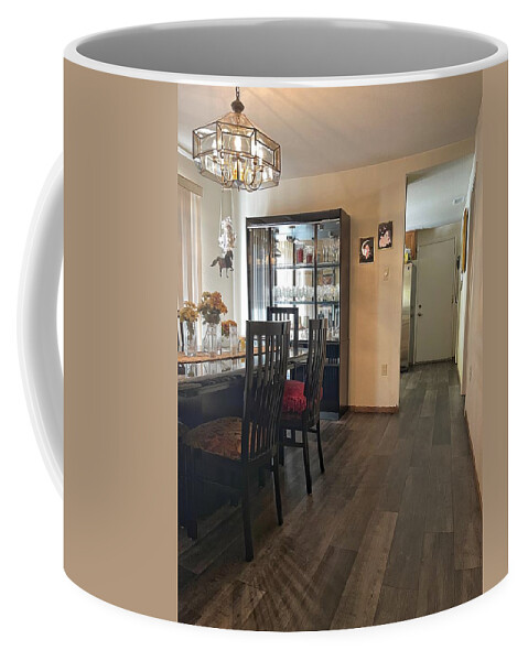 Photograph Table Dining Black Coffee Mug featuring the photograph Dining in Style by Beverly Read