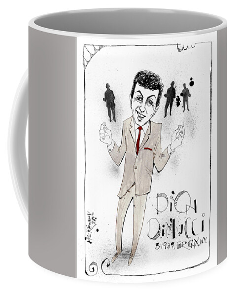 Coffee Mug featuring the drawing Dion DiMucci by Phil Mckenney