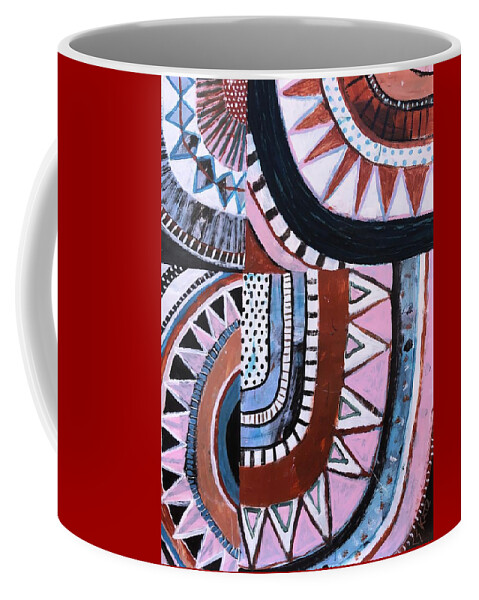 Pink Coffee Mug featuring the painting Dirty Pink by Cyndie Katz
