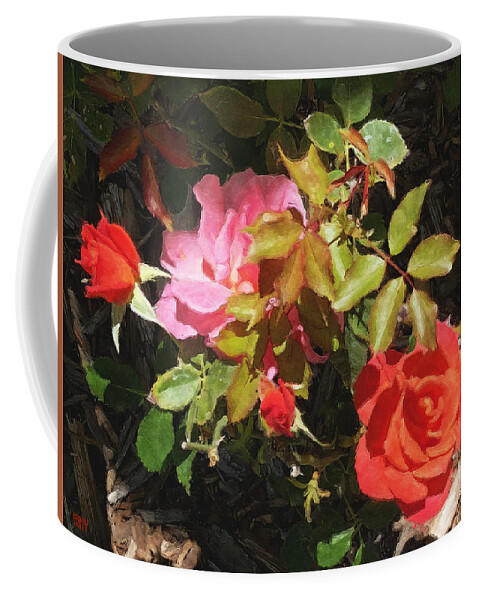 Roses Coffee Mug featuring the photograph Disney Roses Four by Brian Watt