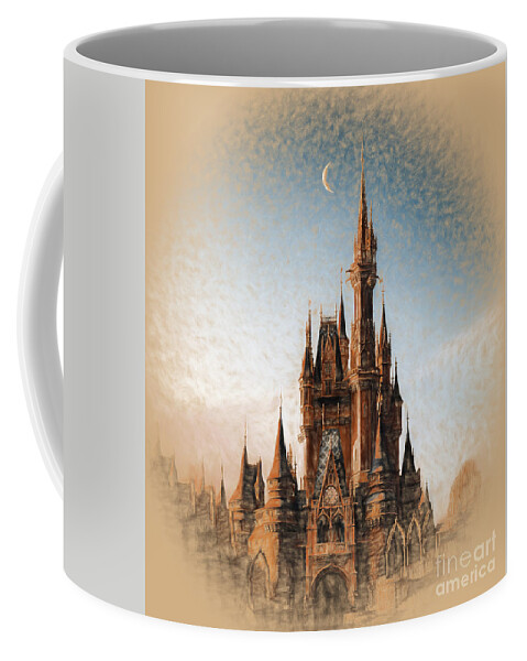 Castle Coffee Mug featuring the painting Disney World USA 0912 by Gull G