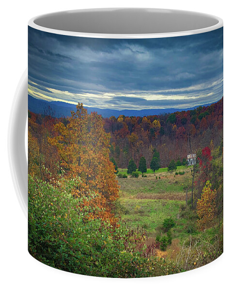 Fall Coffee Mug featuring the photograph Distant Barn by Lora J Wilson