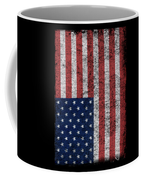 Funny Coffee Mug featuring the digital art Distressed Us Flag by Flippin Sweet Gear