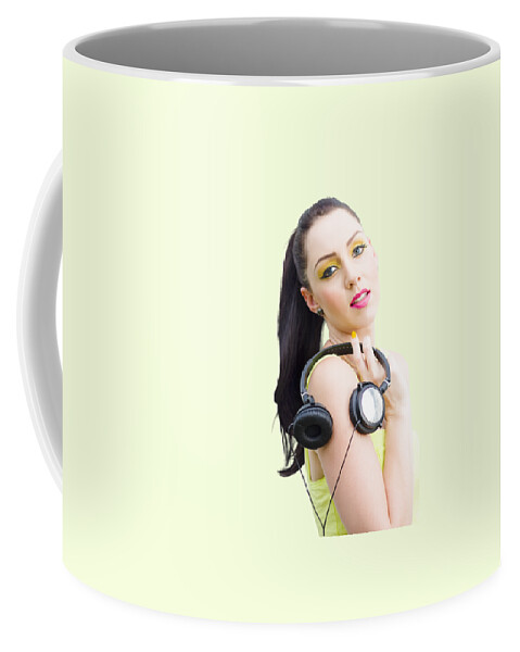 Dj Coffee Mug featuring the photograph DJ Girl by Jorgo Photography
