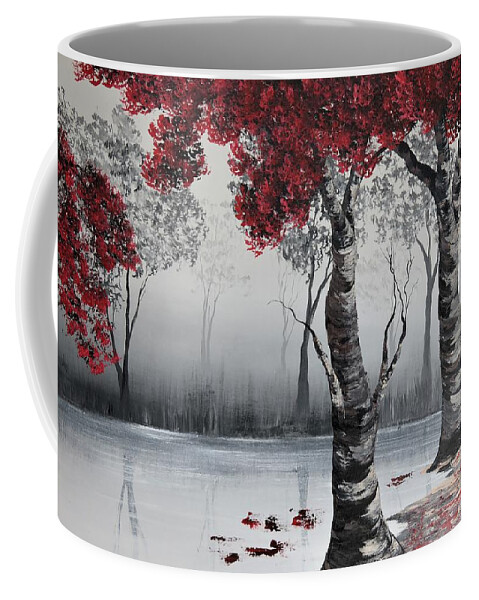 Landscape Coffee Mug featuring the painting DO5-Deno Onsumo by Deno Onsomu
