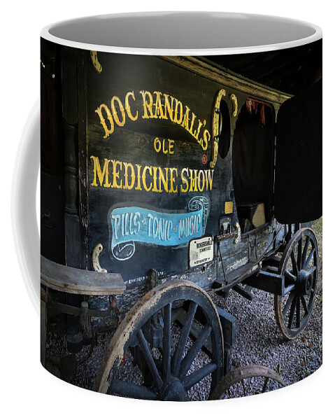 Carriage Coffee Mug featuring the photograph Doc Randall's Ole Medicine Show carriage by Shelia Hunt