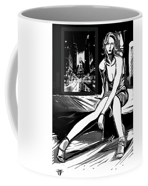 Doctor Debian Ink Coffee Mug featuring the painting Doctor Debian INK by John Gholson