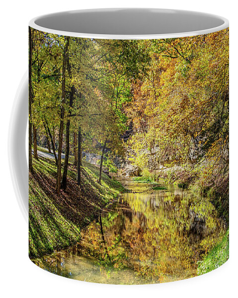 Autumn Coffee Mug featuring the photograph Dogwood Creek Autumn Reflections by Jennifer White