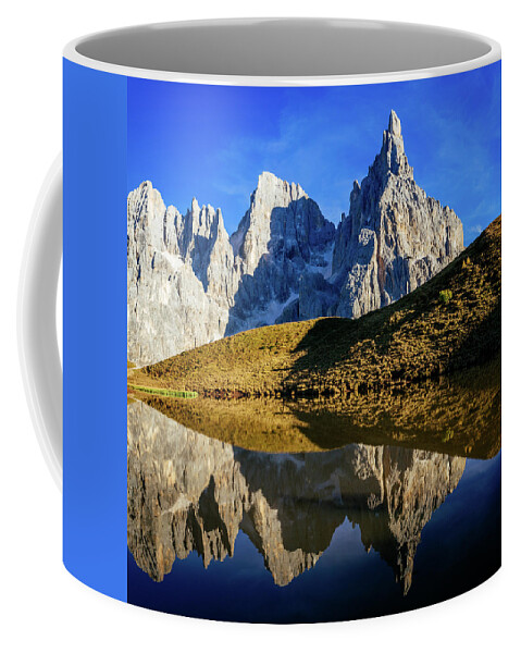 Blue Coffee Mug featuring the photograph Dolomites Reflecting by Francesco Riccardo Iacomino