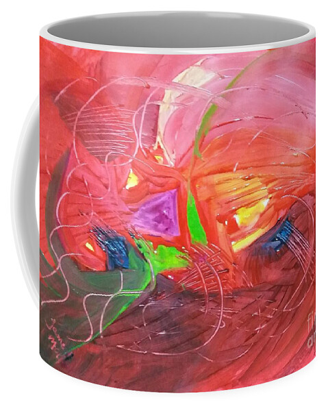 Dominant Red Coffee Mug featuring the painting Dominant Red by James McCormack