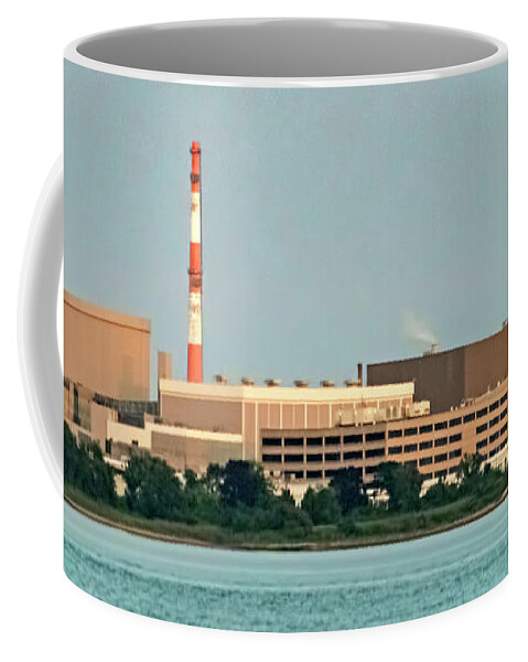 Dominion Millstone Power Station Coffee Mug featuring the photograph Dominion Millstone Power Station Nuclear Power Plant by David Oppenheimer