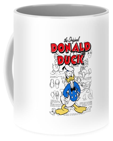 Donald Duck Cute Coffee Mug by Sarah Carl - Pixels