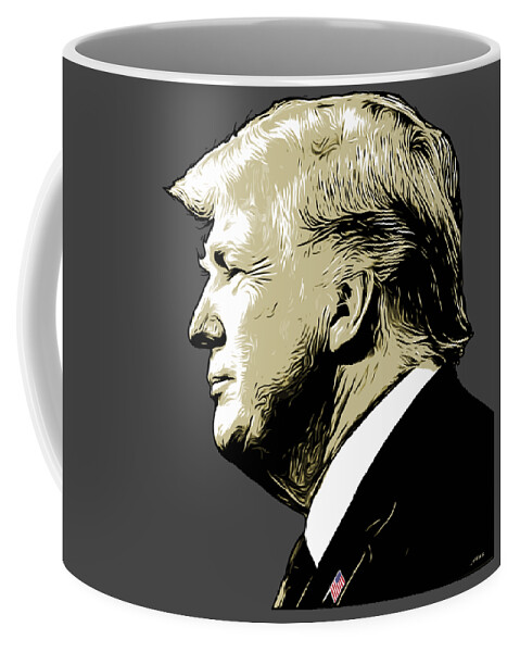 Trump Coffee Mug featuring the digital art Donald Trump by Greg Joens