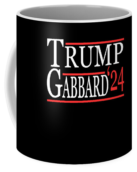 Election Coffee Mug featuring the digital art Donald Trump Tulsi Gabbard 2024 by Flippin Sweet Gear