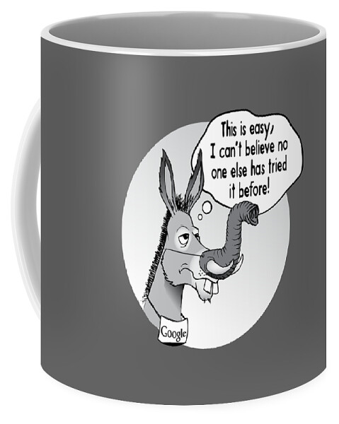  White Elephant Gift Mug, Two Tone 11oz Coffee Tea Cup