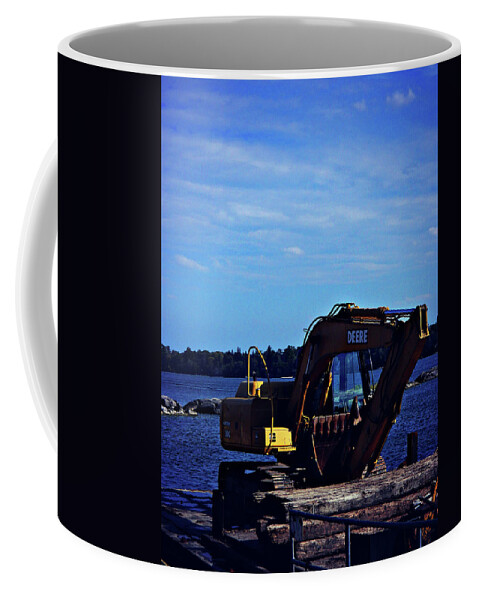 Don't Move Deere Coffee Mug featuring the photograph Don't Move Deere by Cyryn Fyrcyd