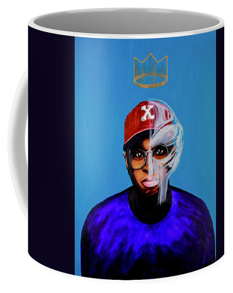 Hiphop Coffee Mug featuring the painting Doom by Ladre Daniels