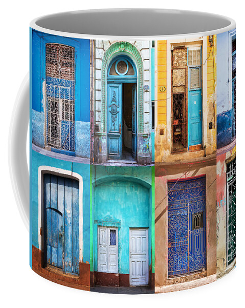 Doors Coffee Mug featuring the photograph Doors of Cuba by Delphimages Photo Creations