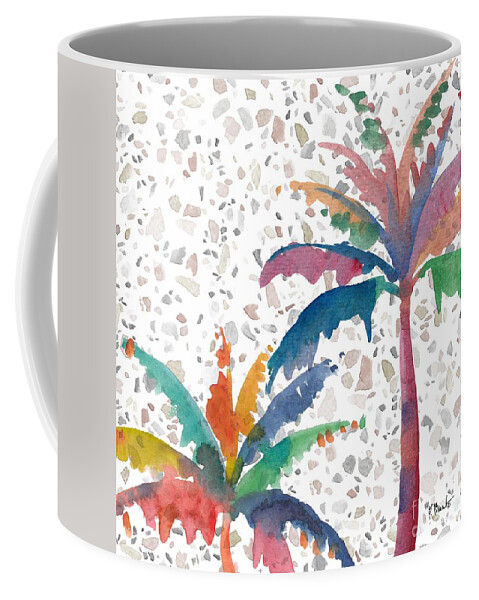 Watercolor Coffee Mug featuring the painting Dorado Palms II by Paul Brent