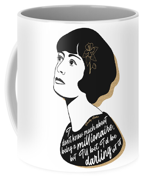 Dorothy Parker Coffee Mug featuring the digital art Dorothy Parker Graphic Quote II by Ink Well