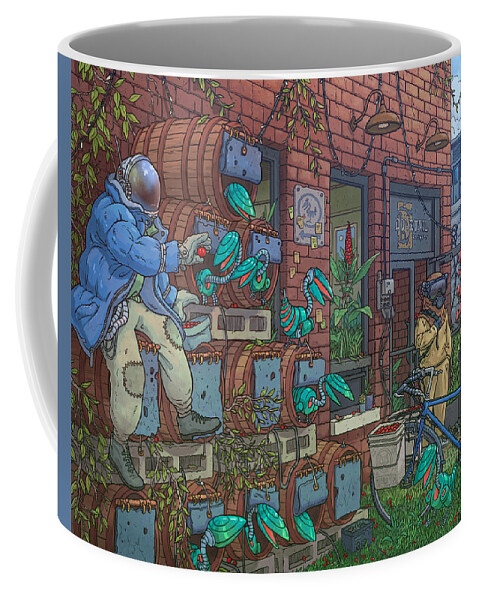 Chicago Coffee Mug featuring the digital art Dovetail by EvanArt - Evan Miller
