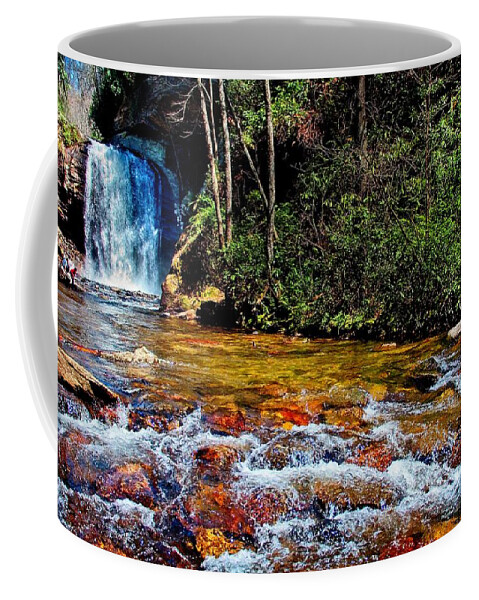 Waterfall Coffee Mug featuring the photograph Down By the River by Allen Nice-Webb