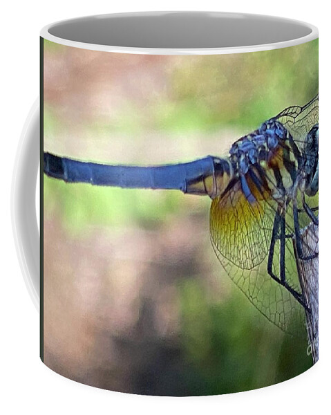 Dragonfly Legend Coffee Mug featuring the photograph Dragonfly Visiting Clayton NC by Catherine Ludwig Donleycott