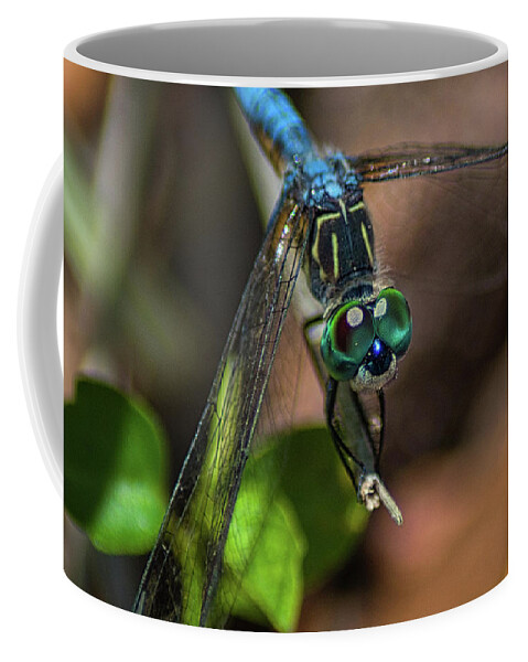 Insect Coffee Mug featuring the photograph Dragonfly Spirit by Portia Olaughlin