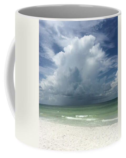 Florida Coffee Mug featuring the photograph Dramatic Cloud Formation Over Ocean Lido Key Florida by Deborah League