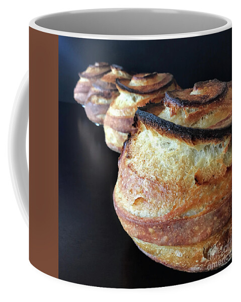 Bread Coffee Mug featuring the photograph Dramatic Spiral Sourdough Quartet 8 by Amy E Fraser