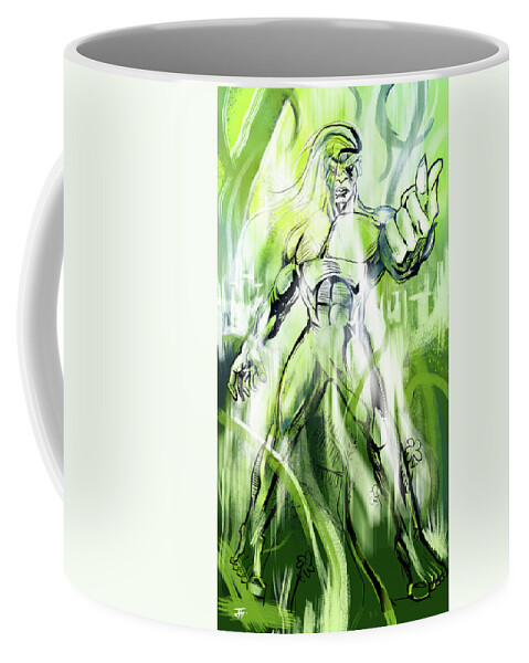 Drawing Dna Coffee Mug featuring the painting Drawing DNA by John Gholson