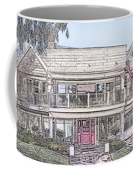 Dream House Coffee Mug featuring the photograph Dream House Sketch RRA by Alison Frank