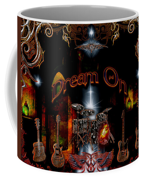 Aerosmith Coffee Mug featuring the digital art Dream On by Michael Damiani