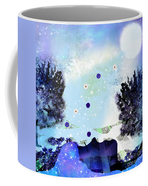 Dreaming Coffee Mug featuring the mixed media Dreaming Of Spring by Diamante Lavendar